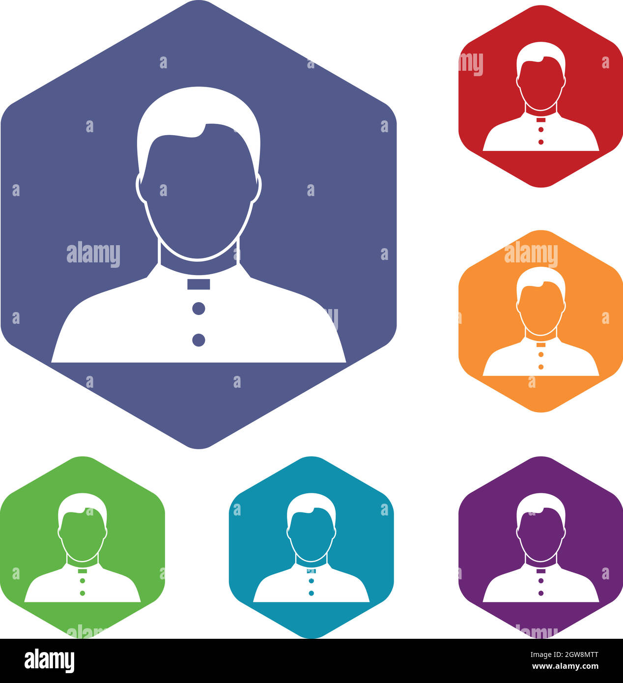 Le pasteur icons set Illustration de Vecteur