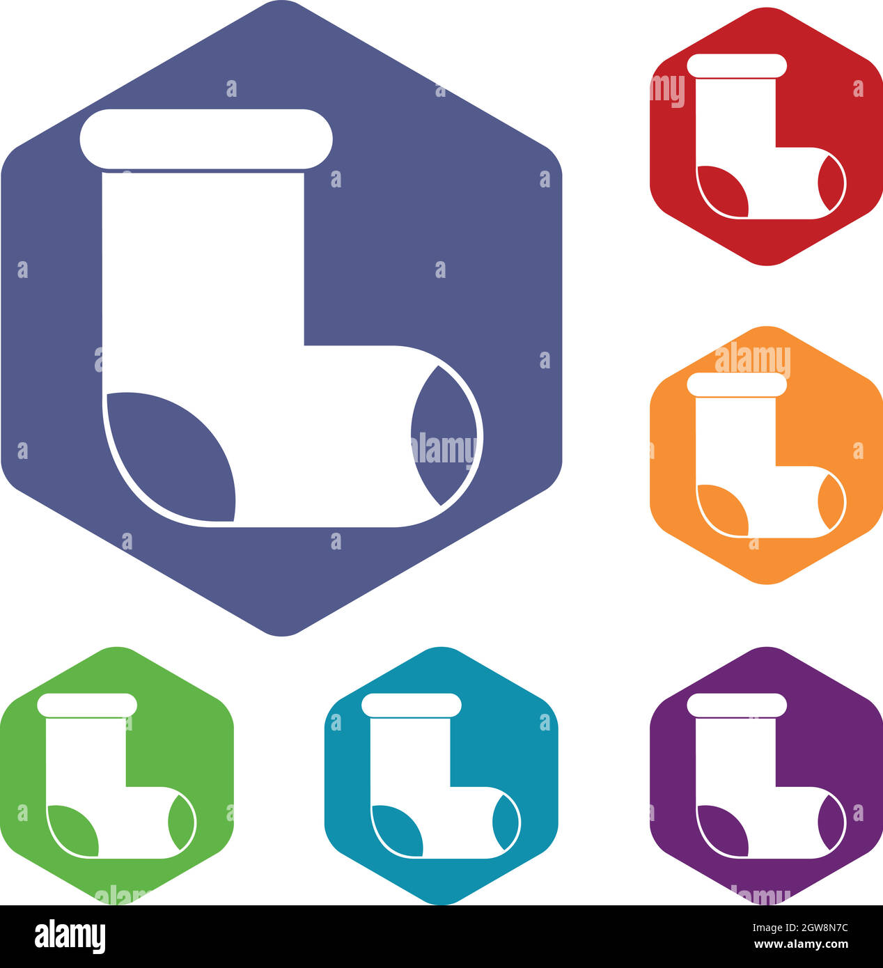 Boot feutre icons set Illustration de Vecteur