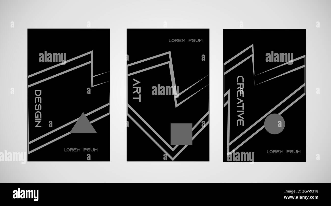 Conception de brochure d'art abstrait. Bannière avec motif de lignes. Convient comme mise en page d'affiche ou arrière-plan pour la carte, la conception Web, .poster Illustration de Vecteur