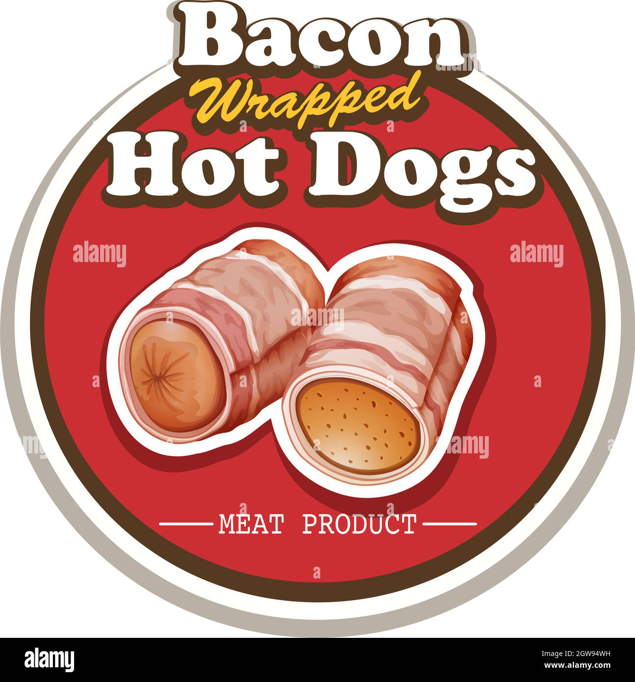 Bacon et saucisses Illustration de Vecteur