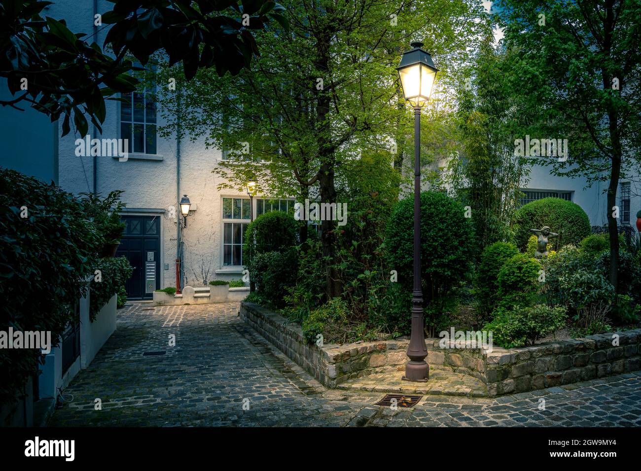 Paris, France - vue typique du quartier de Montmartre à Paris Banque D'Images