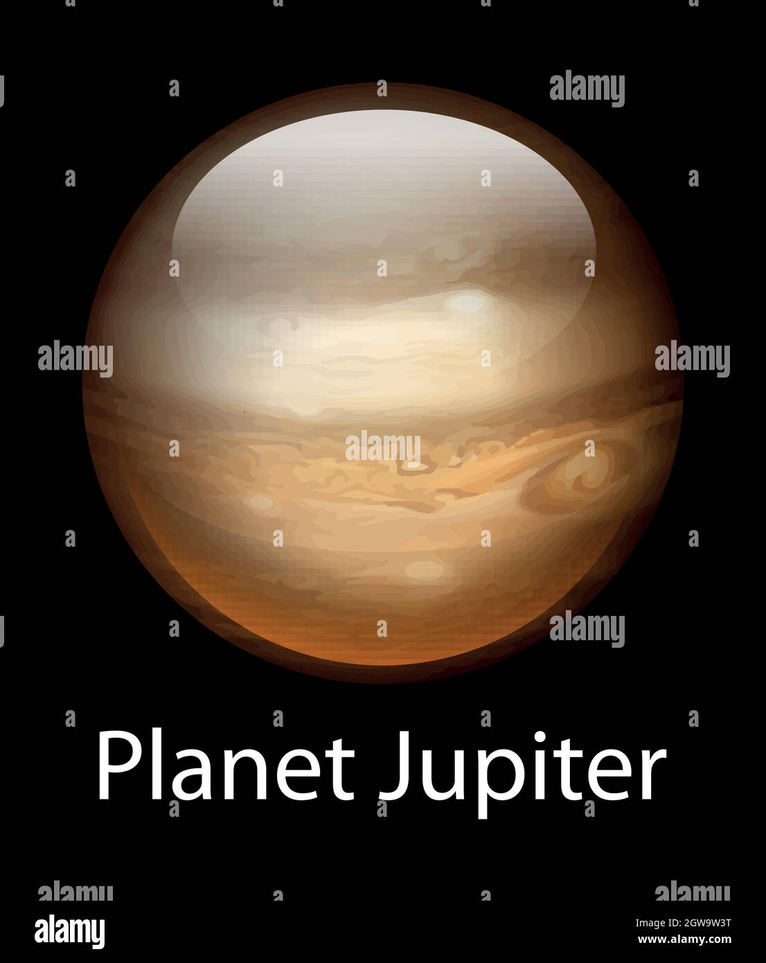 Planète Jupiter Illustration de Vecteur