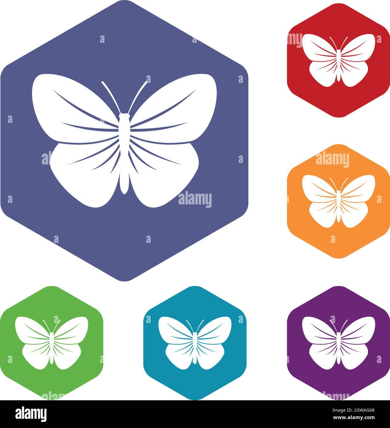 Black butterfly icons set Illustration de Vecteur