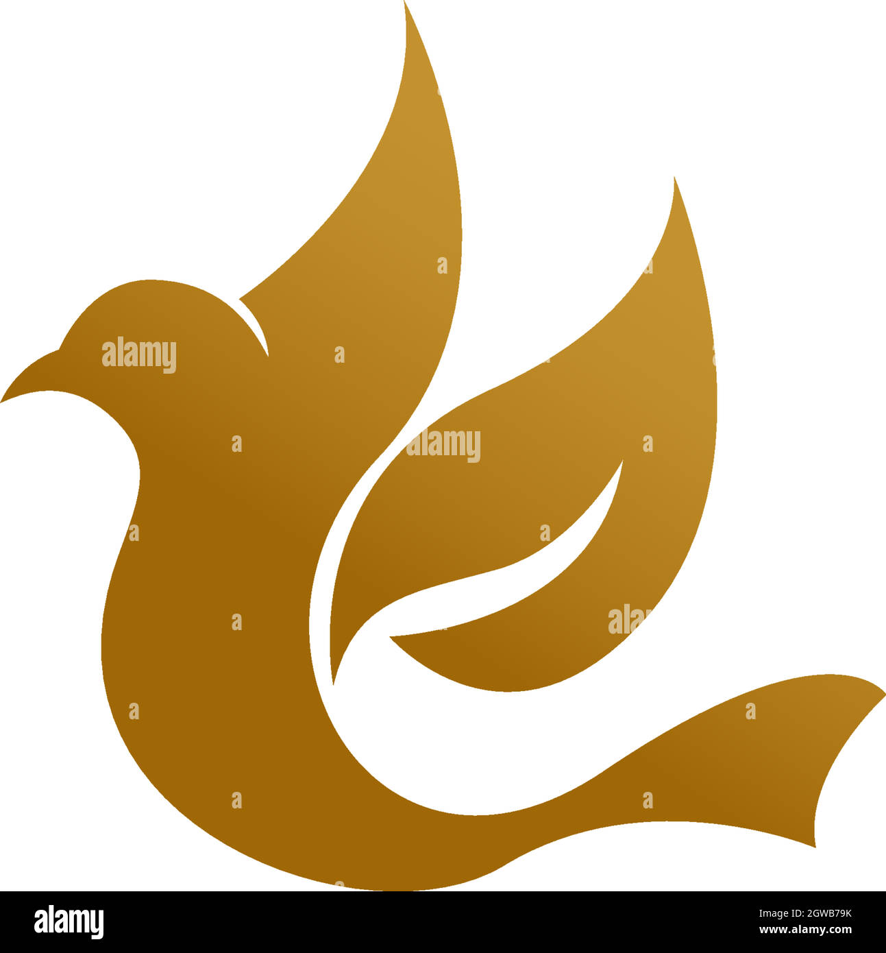 Illustration du modèle de conception du logo d'icône de colombe d'oiseau Illustration de Vecteur
