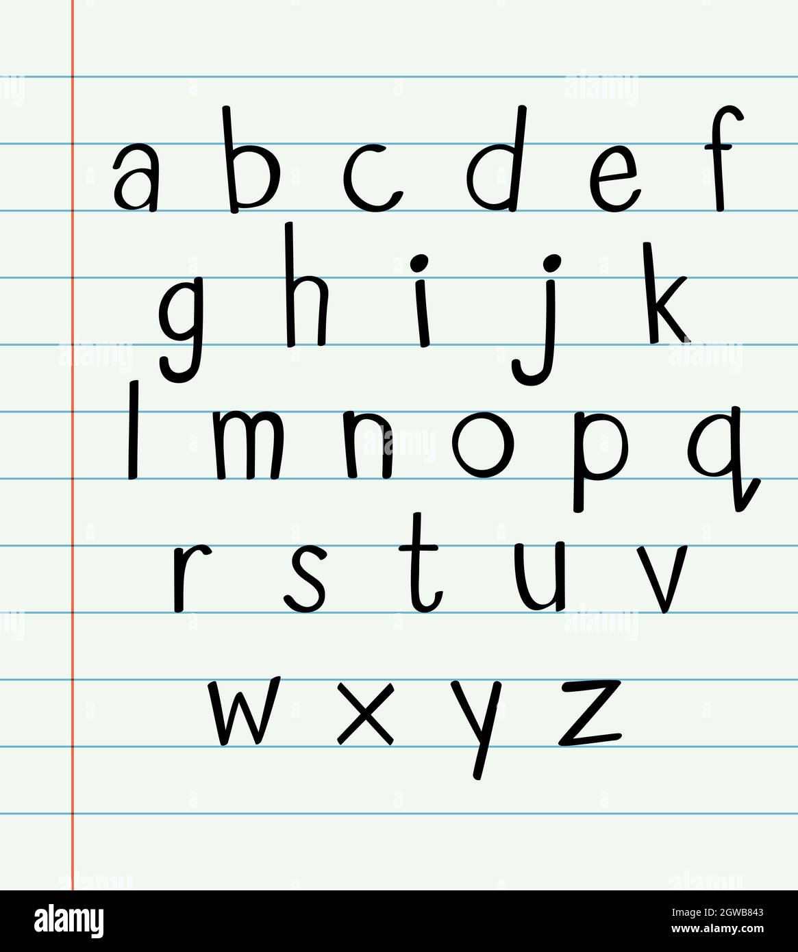 Police d'écriture anglaise De A à Z Image Vectorielle Stock Alamy