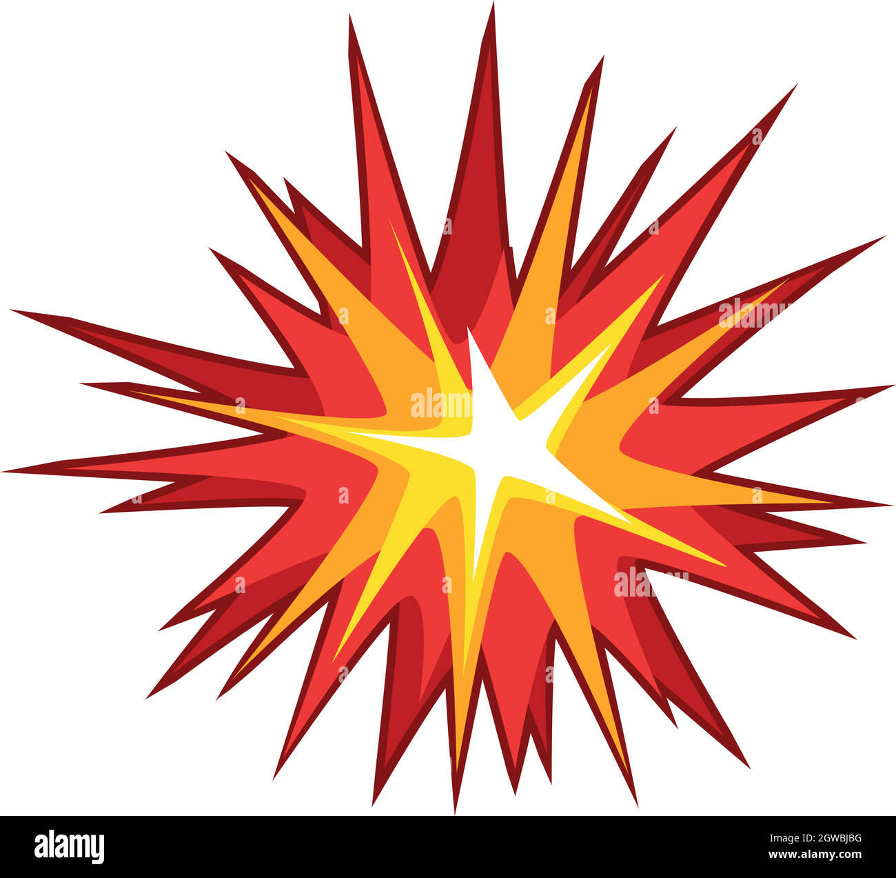 Icône d'effet d'exploser, de style cartoon Illustration de Vecteur