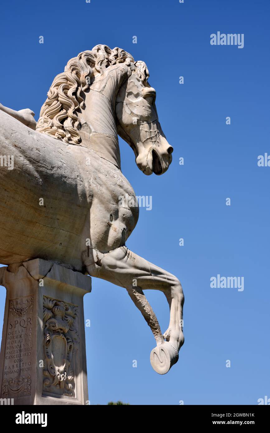Italie, Rome, Campidoglio, statue de Pollux Banque D'Images