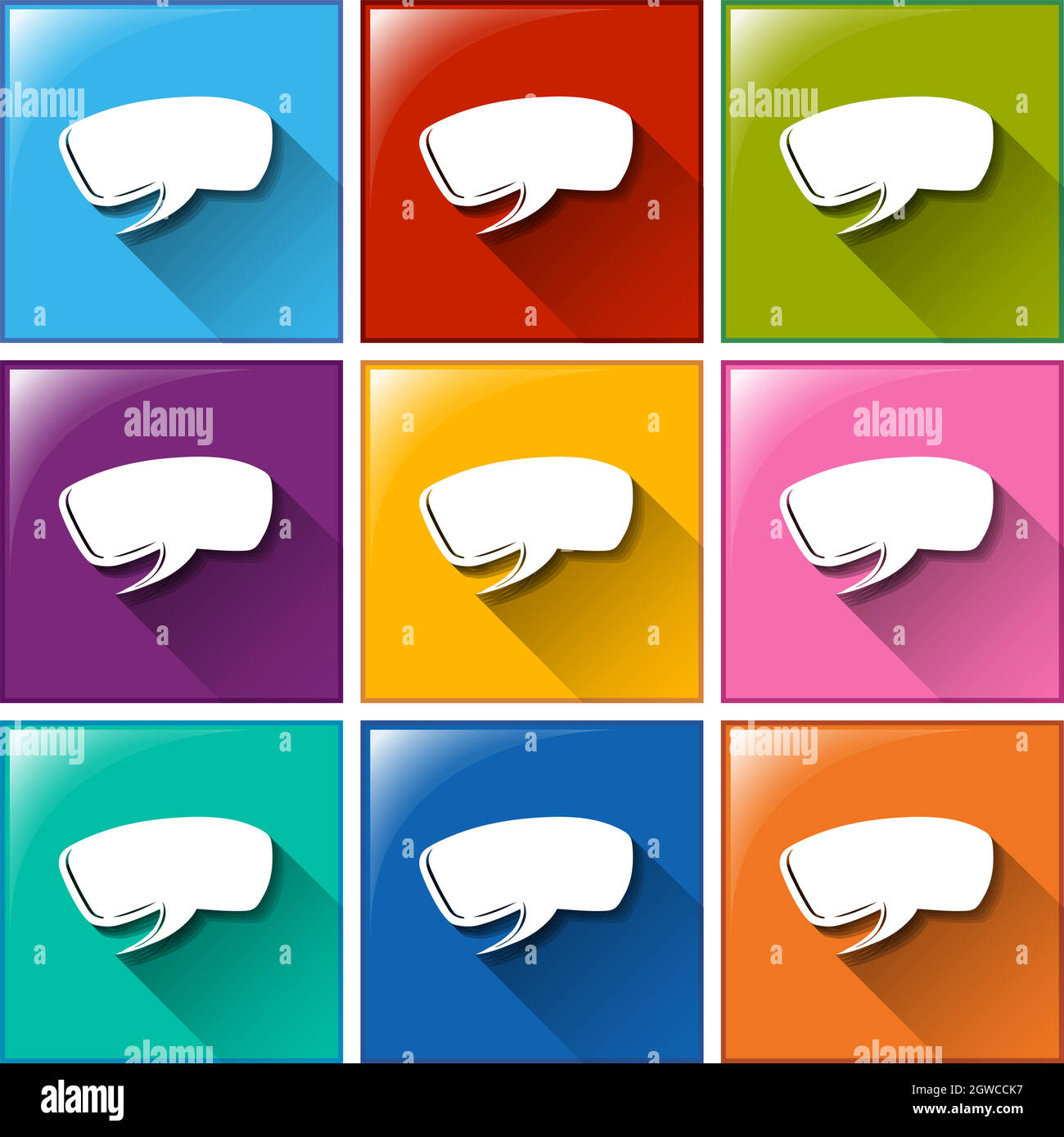 Boutons avec légendes vides Illustration de Vecteur