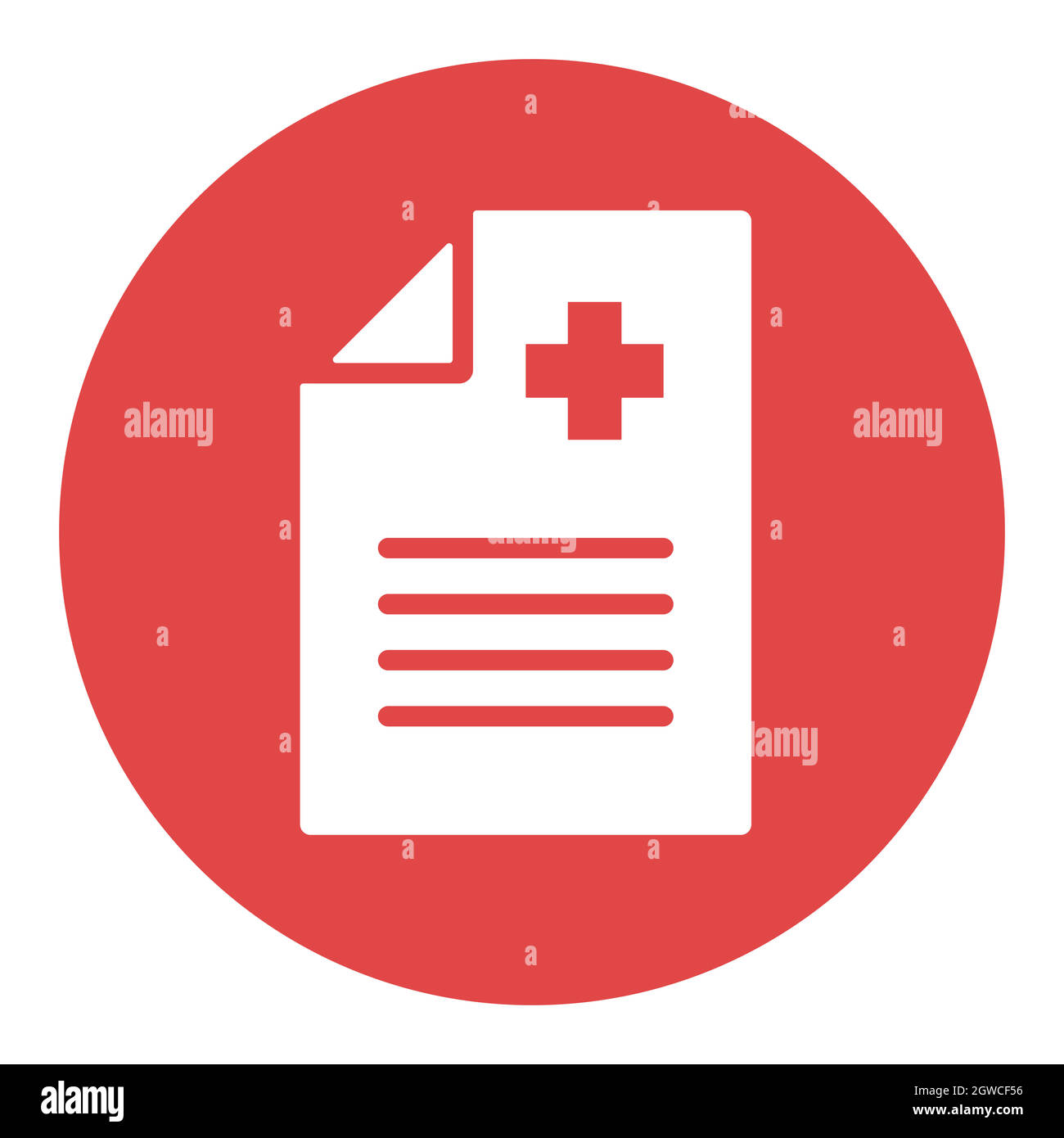 Rapport médical, vecteur de dossier clinique icône en glyphe blanc Illustration de Vecteur