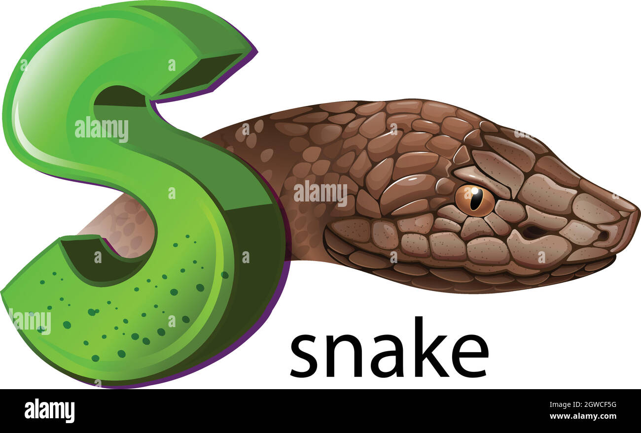 Une lettre S pour serpent Illustration de Vecteur