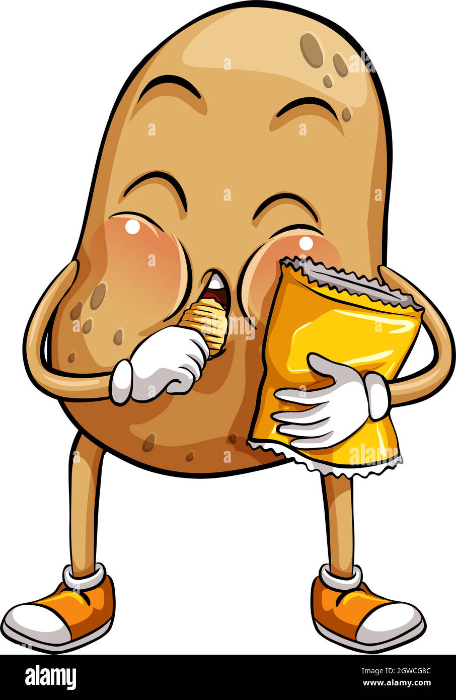 Une grosse pomme de terre Illustration de Vecteur