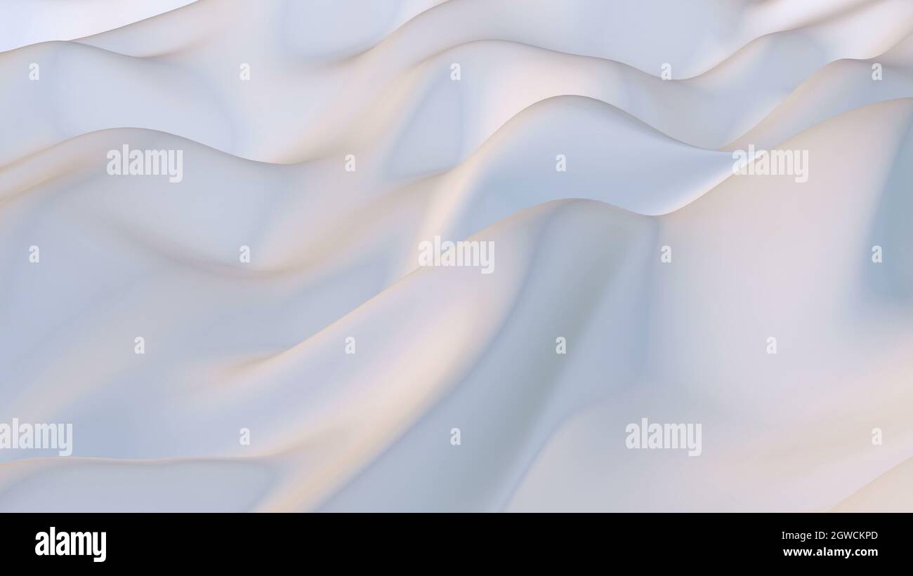 Moderne pastel vague concept minimal fluide liquide flux de surface 3d rendu Banque D'Images