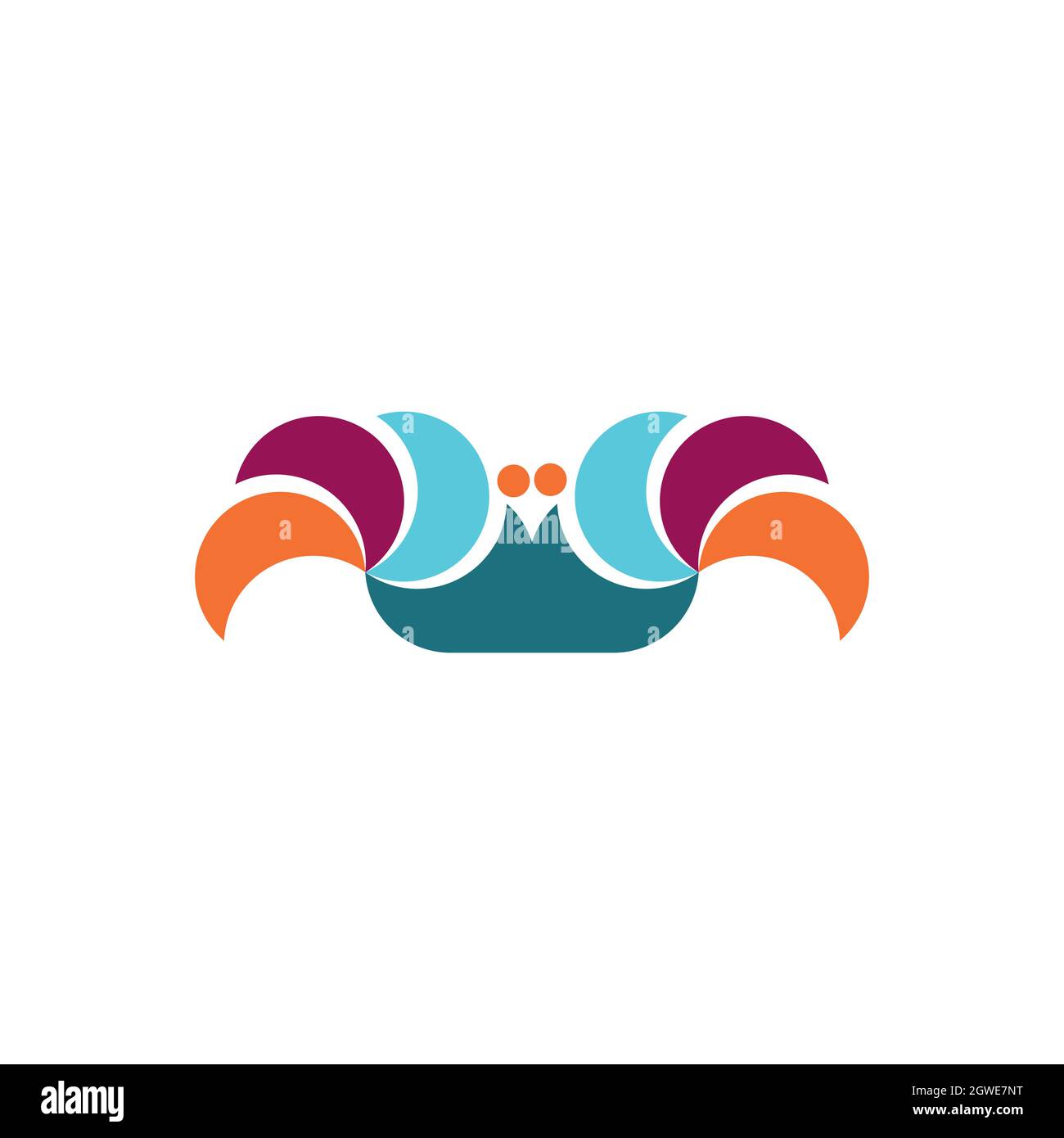 motif abstrait crabe élégant logo icône vecteur plat concept graphique Illustration de Vecteur