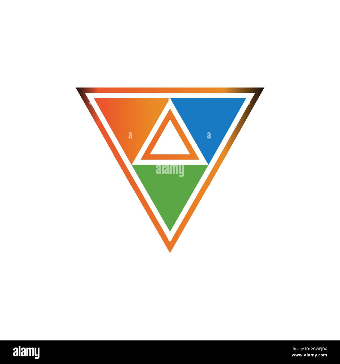 triangle élégant logo icône plat vecteur concept graphique Illustration de Vecteur