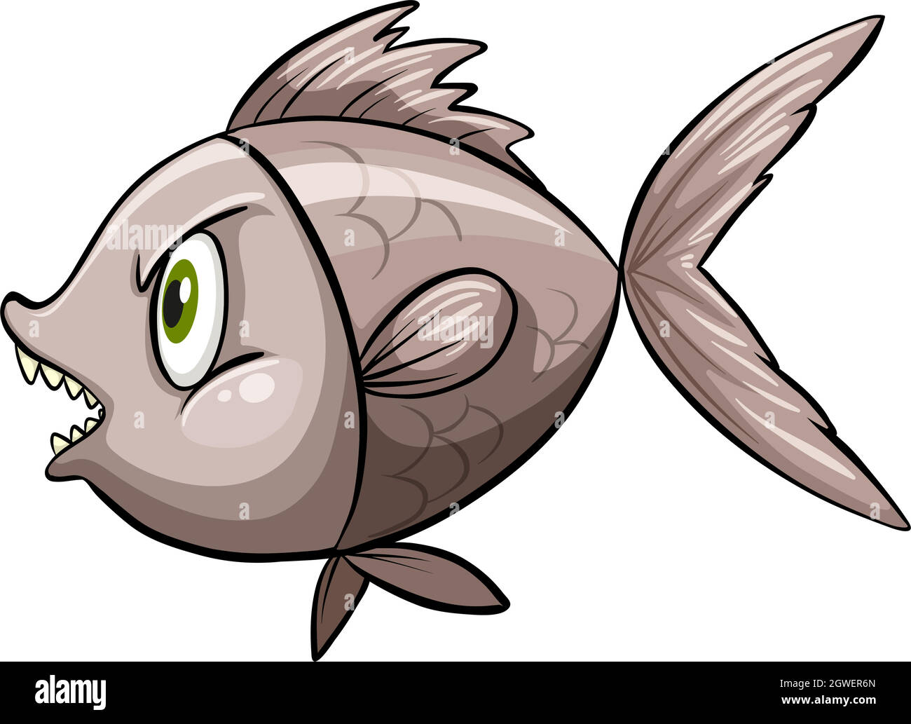 Un poisson en eau profonde Illustration de Vecteur