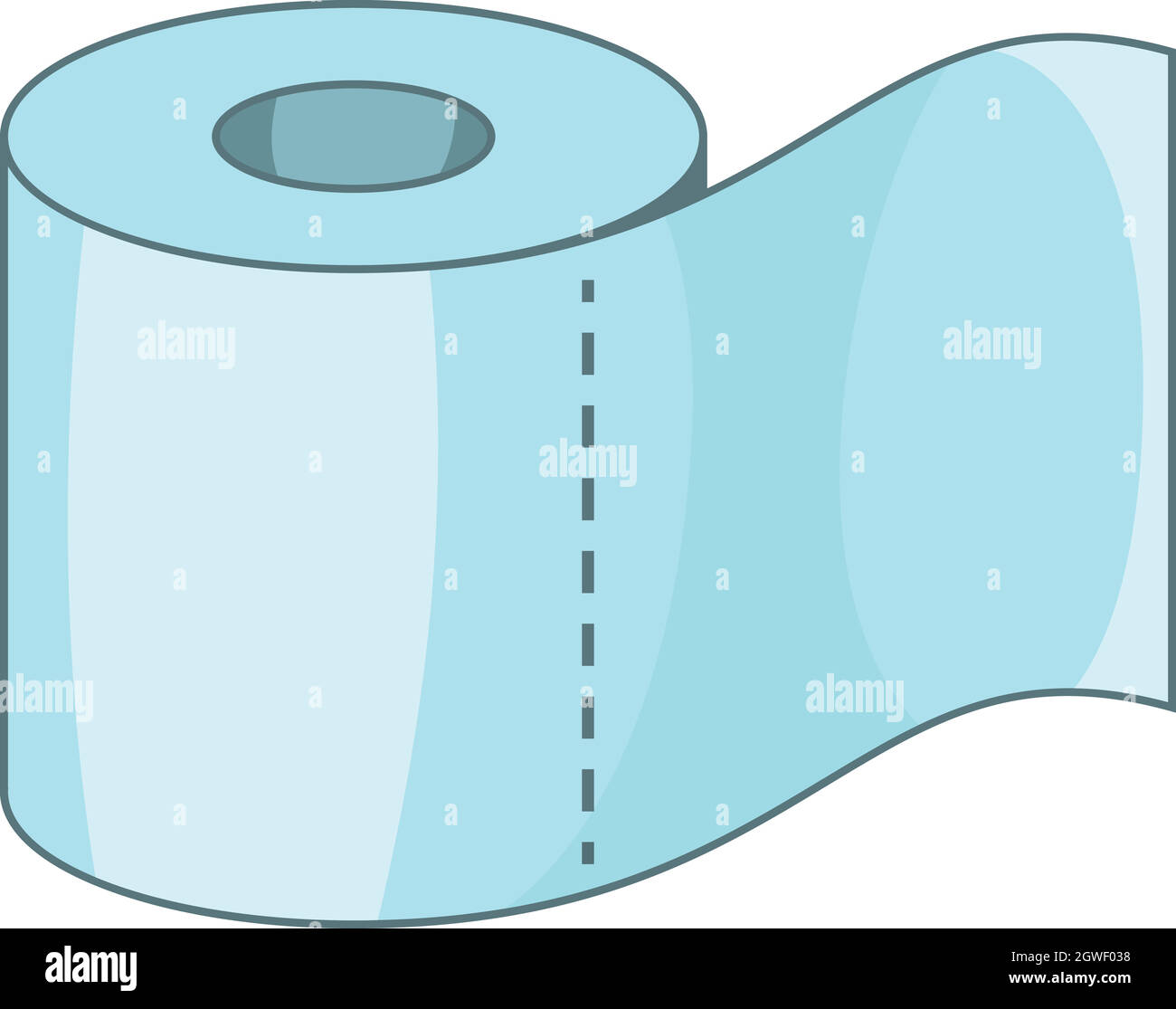 L'icône de papier toilette, de style cartoon Illustration de Vecteur