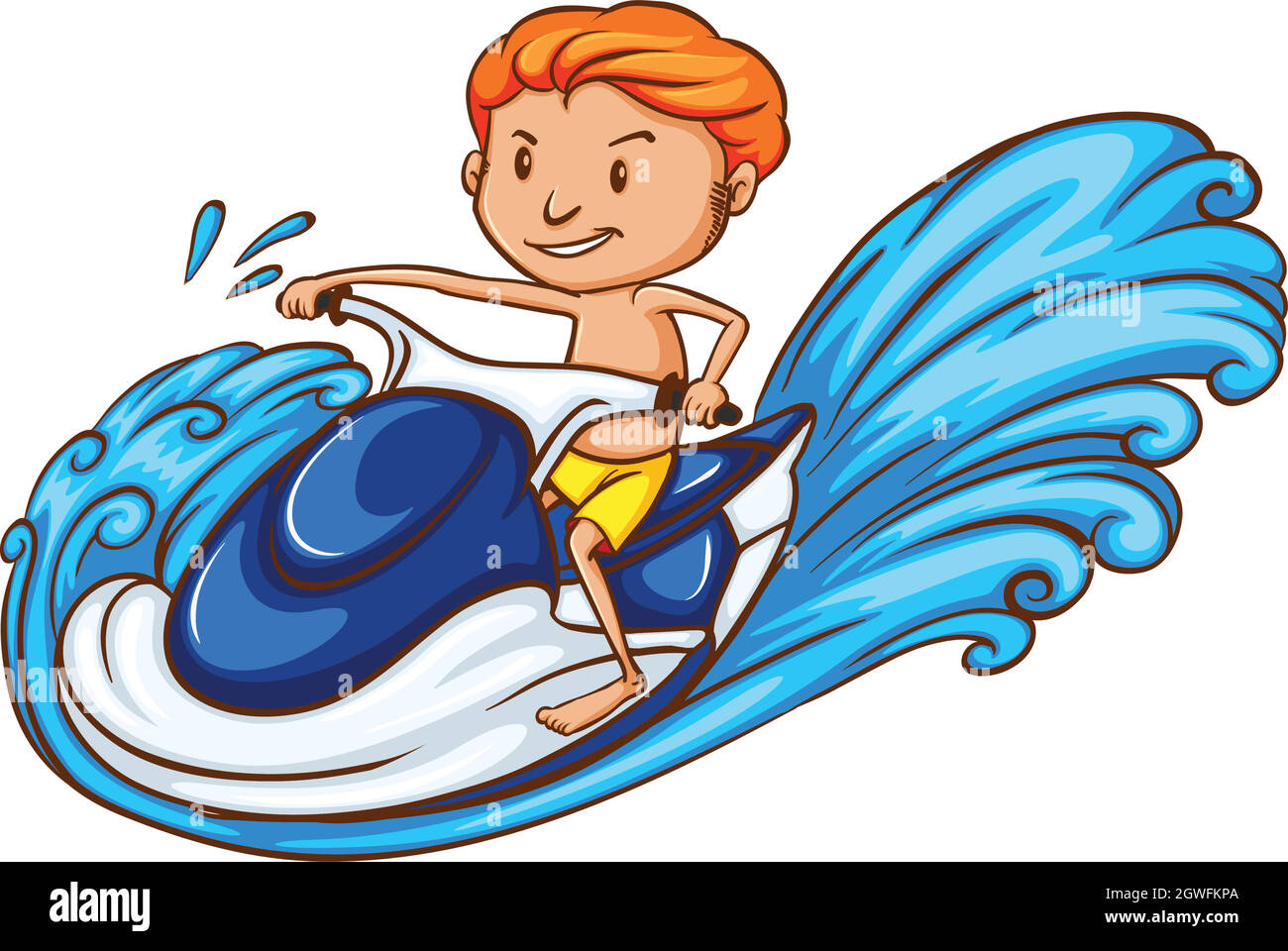 Sport nautique Illustration de Vecteur