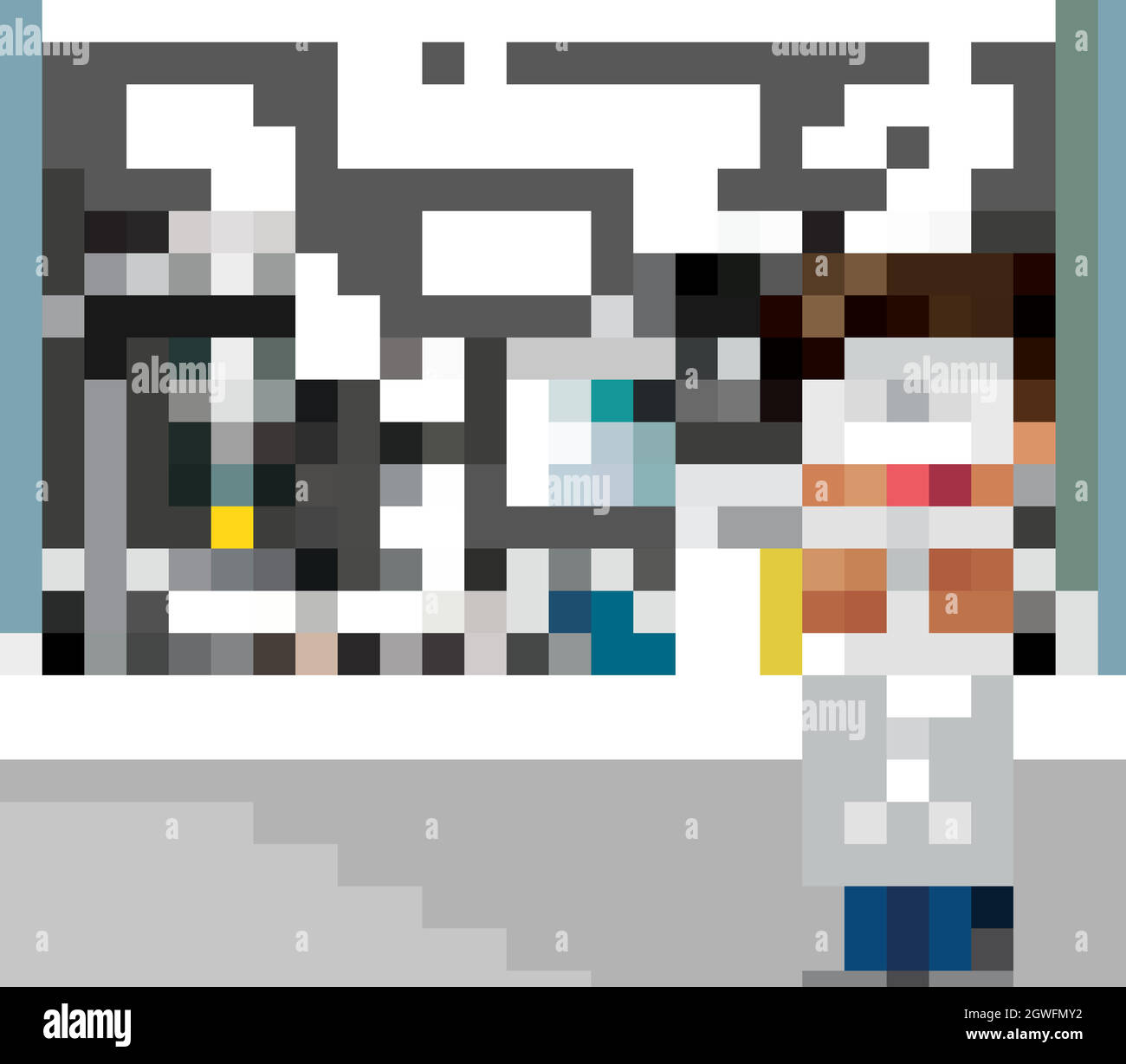 Salle de classe avec professeur de sciences et équipements Illustration de Vecteur