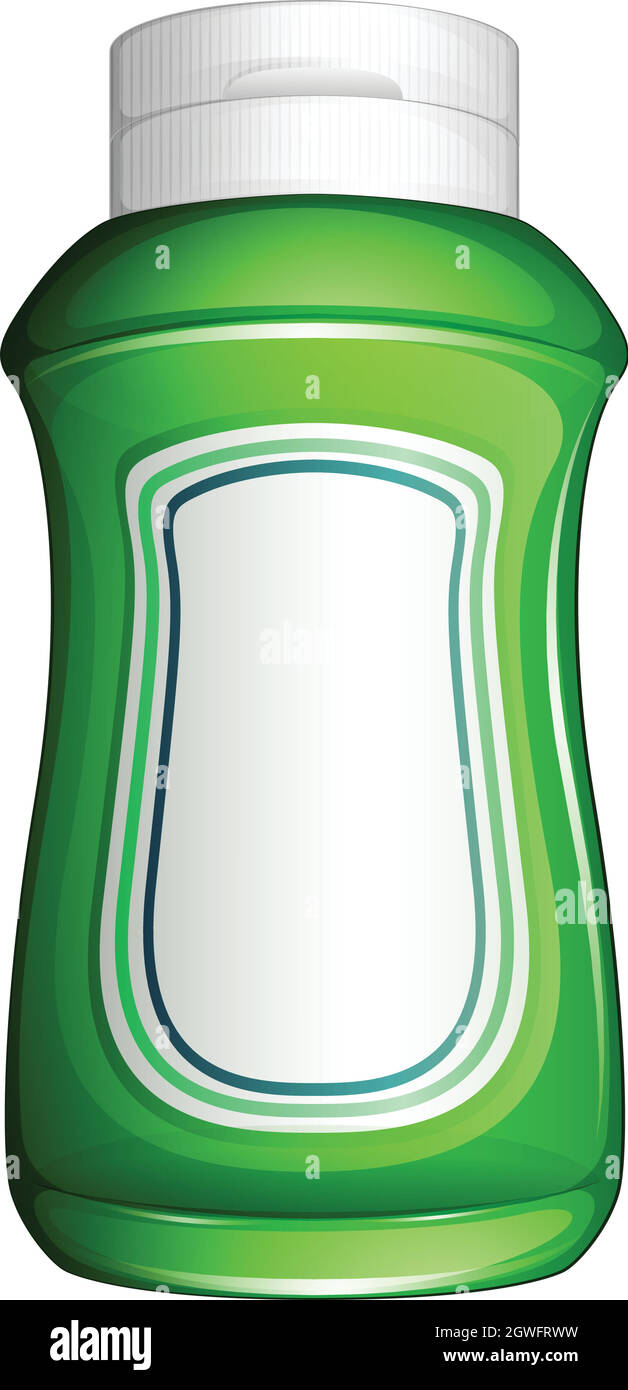 Une bouteille verte Illustration de Vecteur