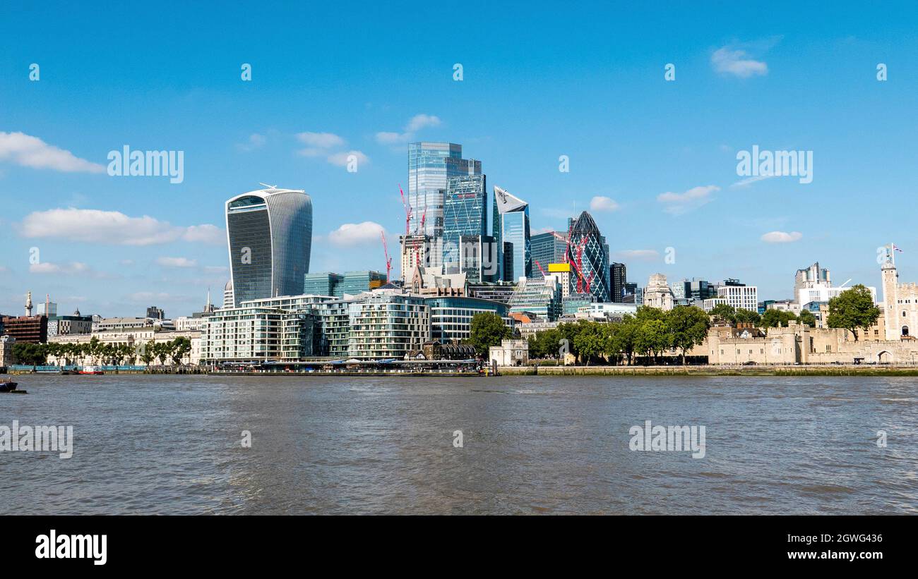 Ville de Londres et de la Tamise Banque D'Images