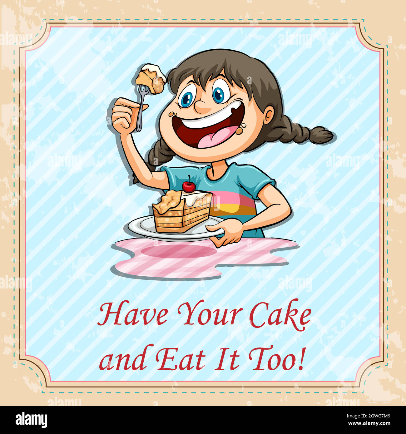 Avoir votre gâteau et le manger trop Illustration de Vecteur