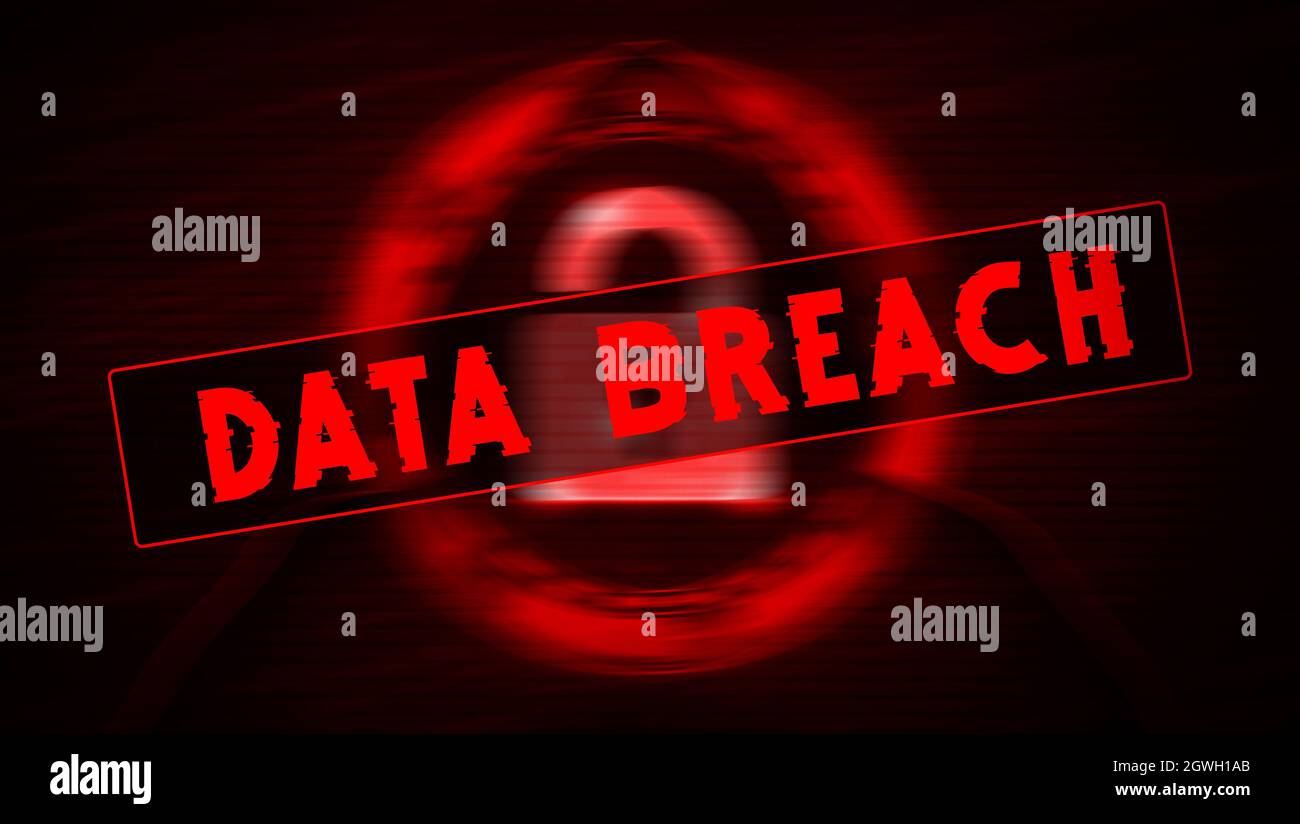 Fond d'écran de la technologie Data Breach and Security Threat concept Banque D'Images