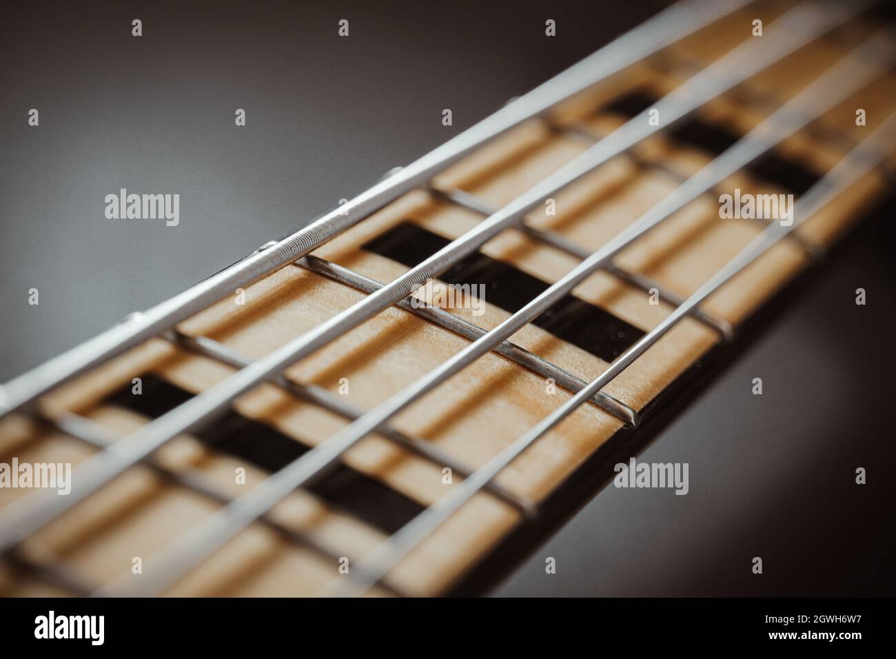 Gros plan d'une guitare acoustique Banque D'Images