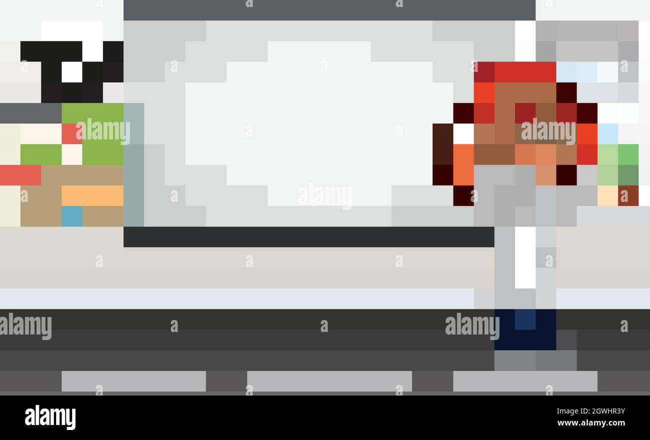 Scène en classe avec professeur de sciences par le conseil Illustration de Vecteur