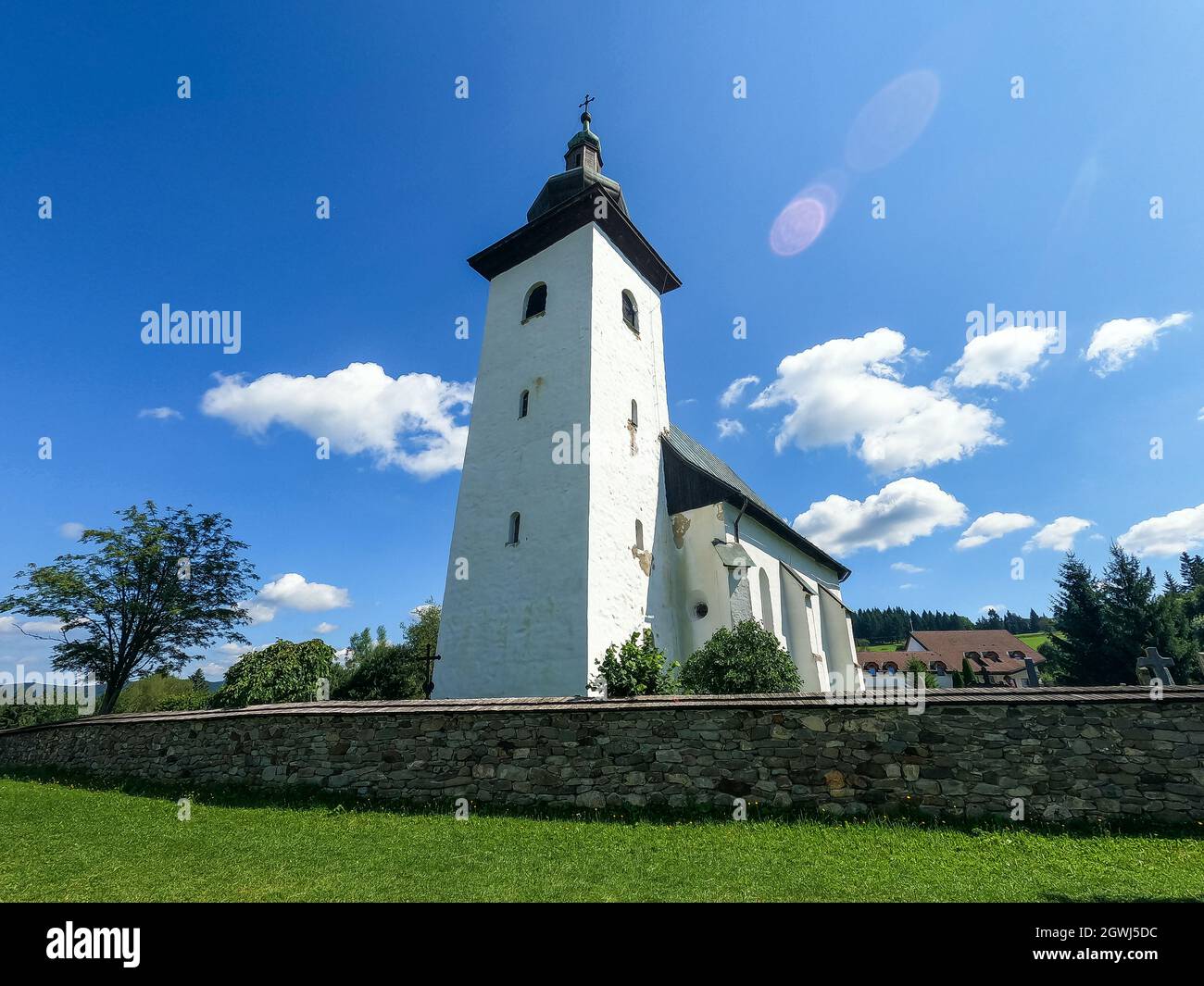 Le centre géographique slovaque de l'Europe dans la localité de Kremnicke Bane en Slovaquie Banque D'Images