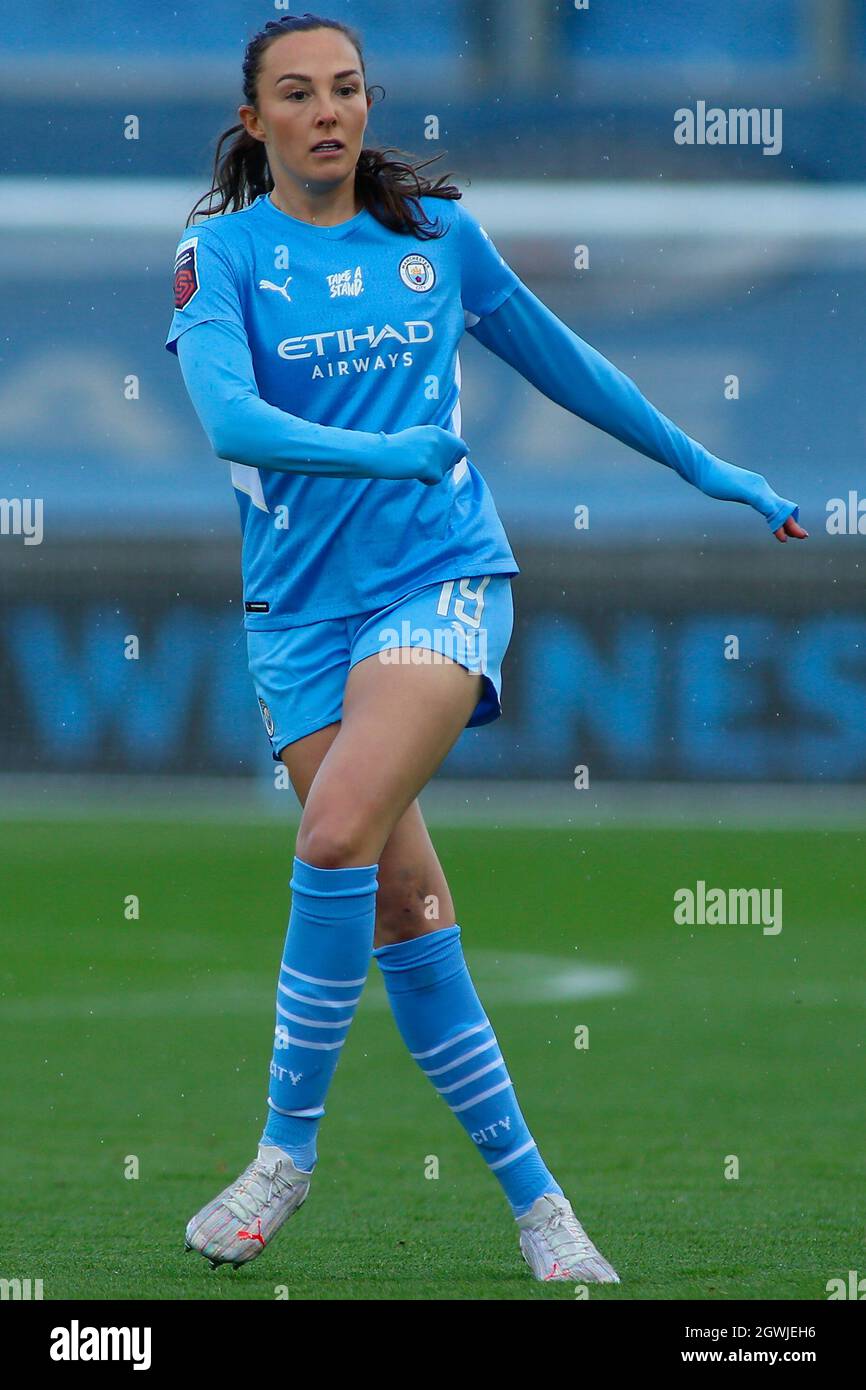 Manchester, Royaume-Uni. 03ème octobre 2021. Manchester City Academy Stadium, Manchester, 3 octobre 2021 Barclays FA Super League féminine - Manchester City Women vs West Ham Women Caroline Weir de Manchester City Women. Crédit : Touchlinepics/Alamy Live News Banque D'Images