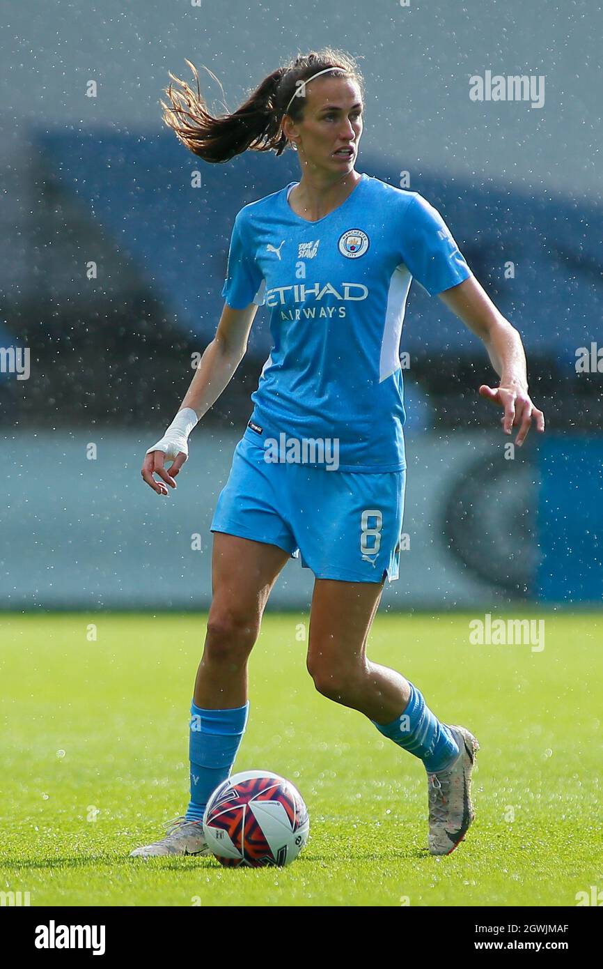 Manchester, Royaume-Uni. 03ème octobre 2021. Manchester City Academy Stadium, Manchester, 3 octobre 2021 Barclays FA Women's Super League- Manchester City Women vs West Ham Women Jill Scott of Manchester City Women. Crédit : Touchlinepics/Alamy Live News Banque D'Images