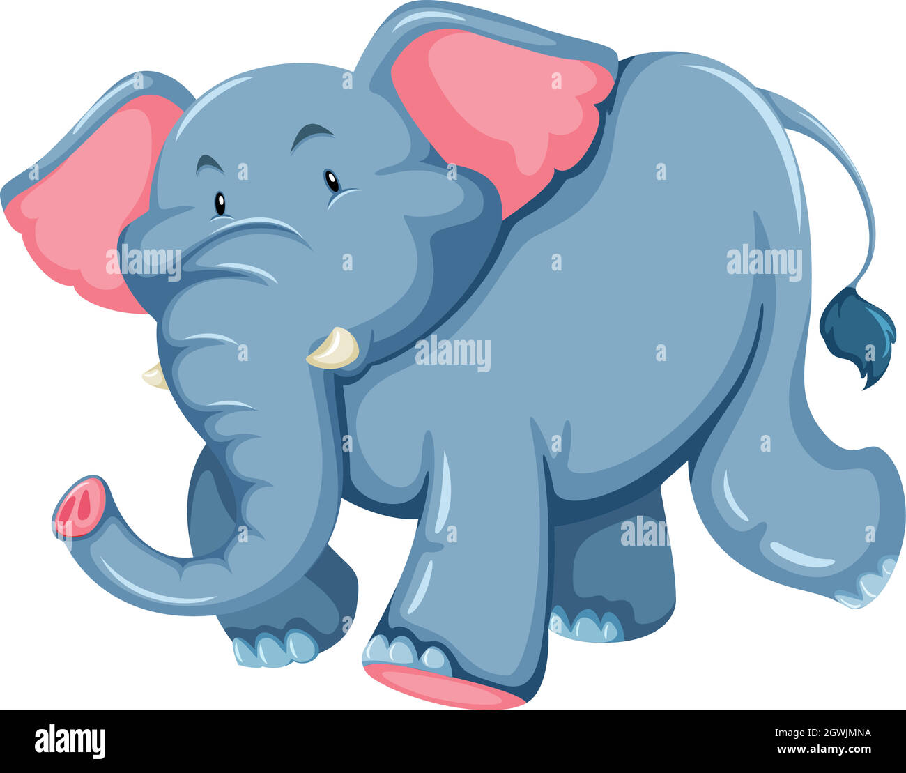 Éléphant bleu Illustration de Vecteur