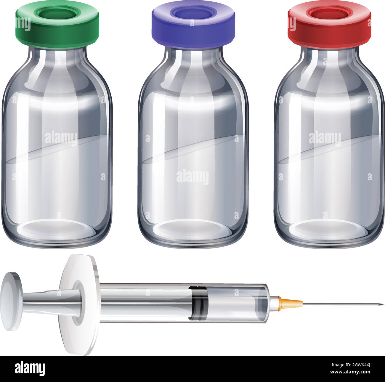 Flacons de vaccins Illustration de Vecteur