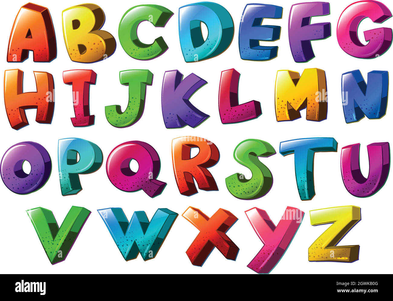 Lettres de l'alphabet Illustration de Vecteur