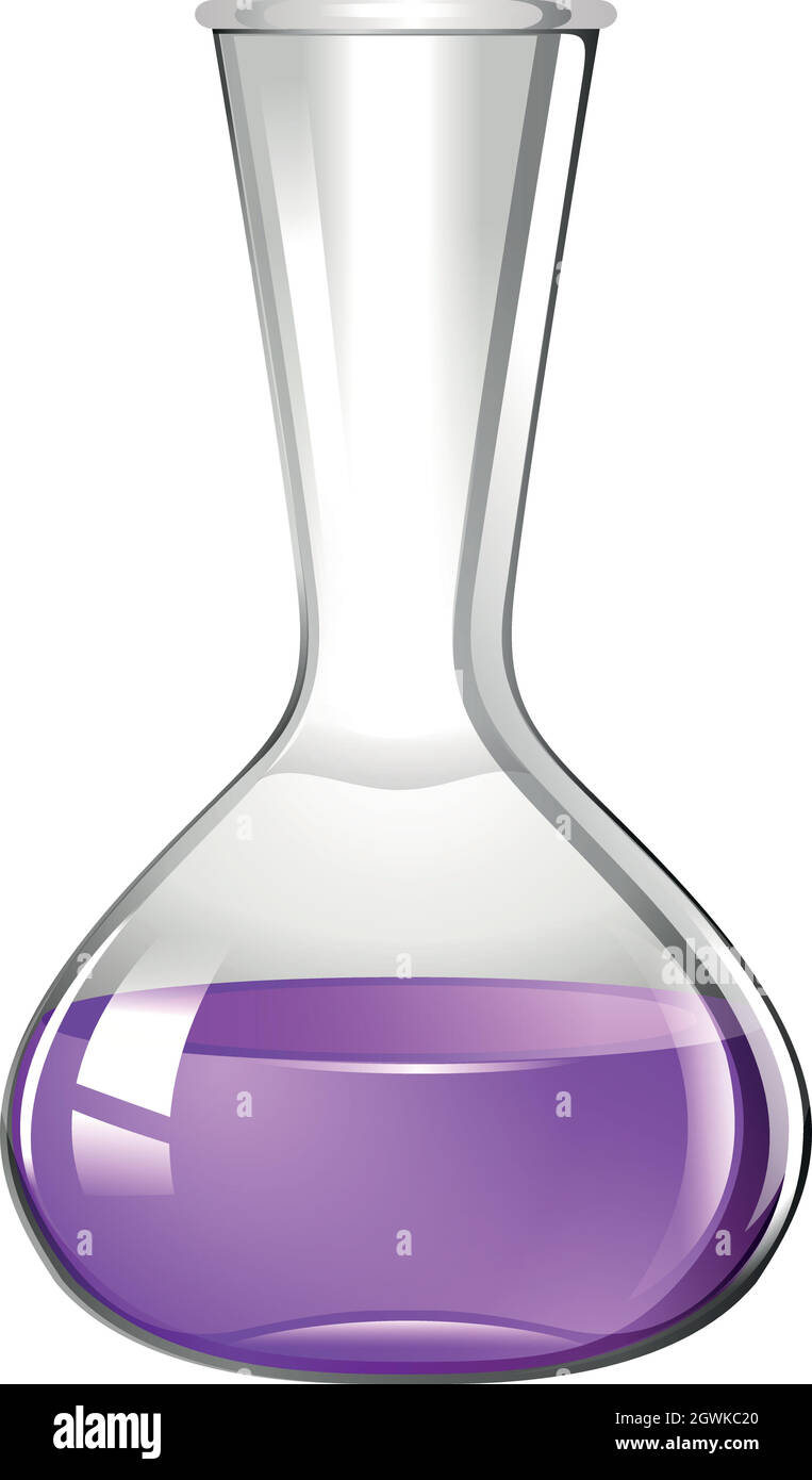 Liquide violet dans le bol Illustration de Vecteur