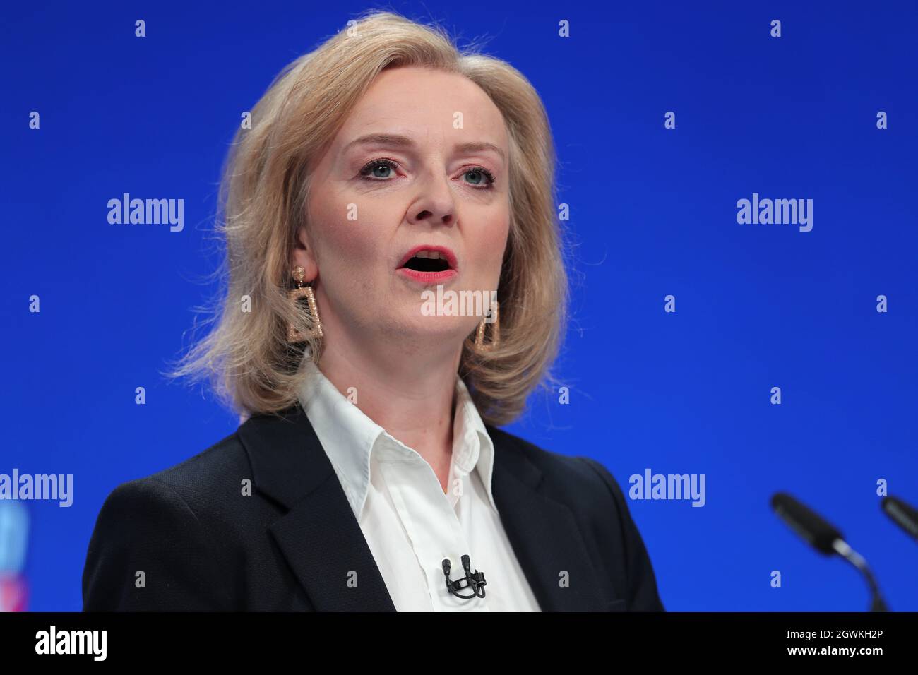 Manchester, Royaume-Uni. 3 octobre 2021. Conférence du Parti conservateur. Liz Truss, 2021 crédit: Allstar Picture Library Ltd/Alay Live News Banque D'Images