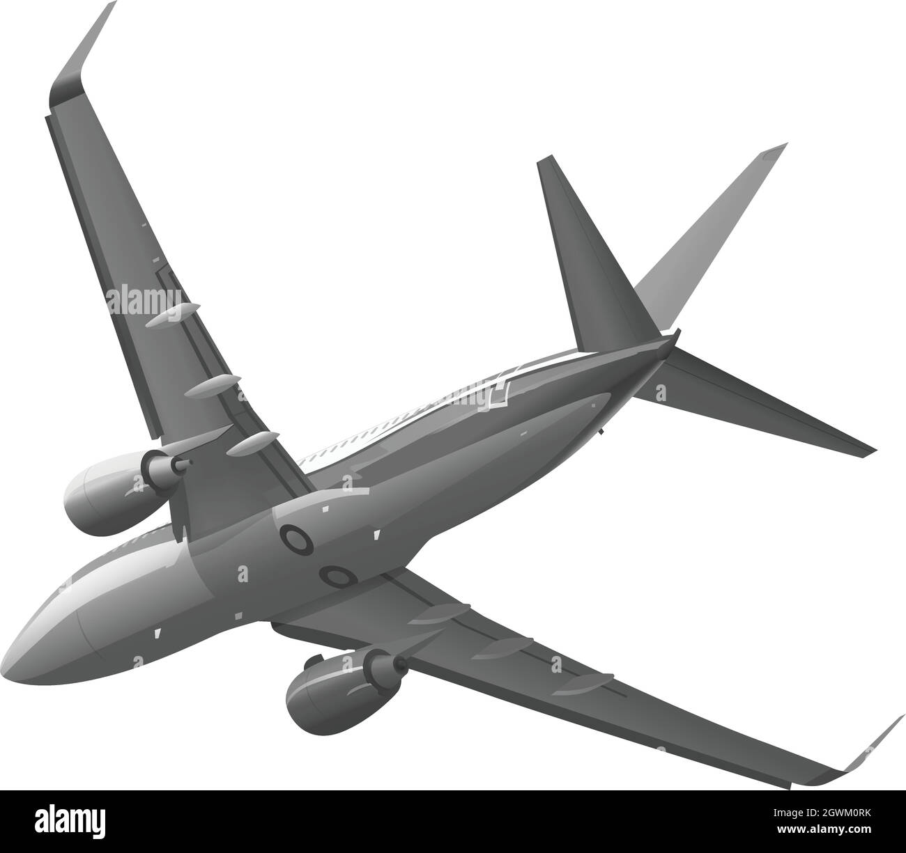 Avion privé dans le ciel Illustration de Vecteur