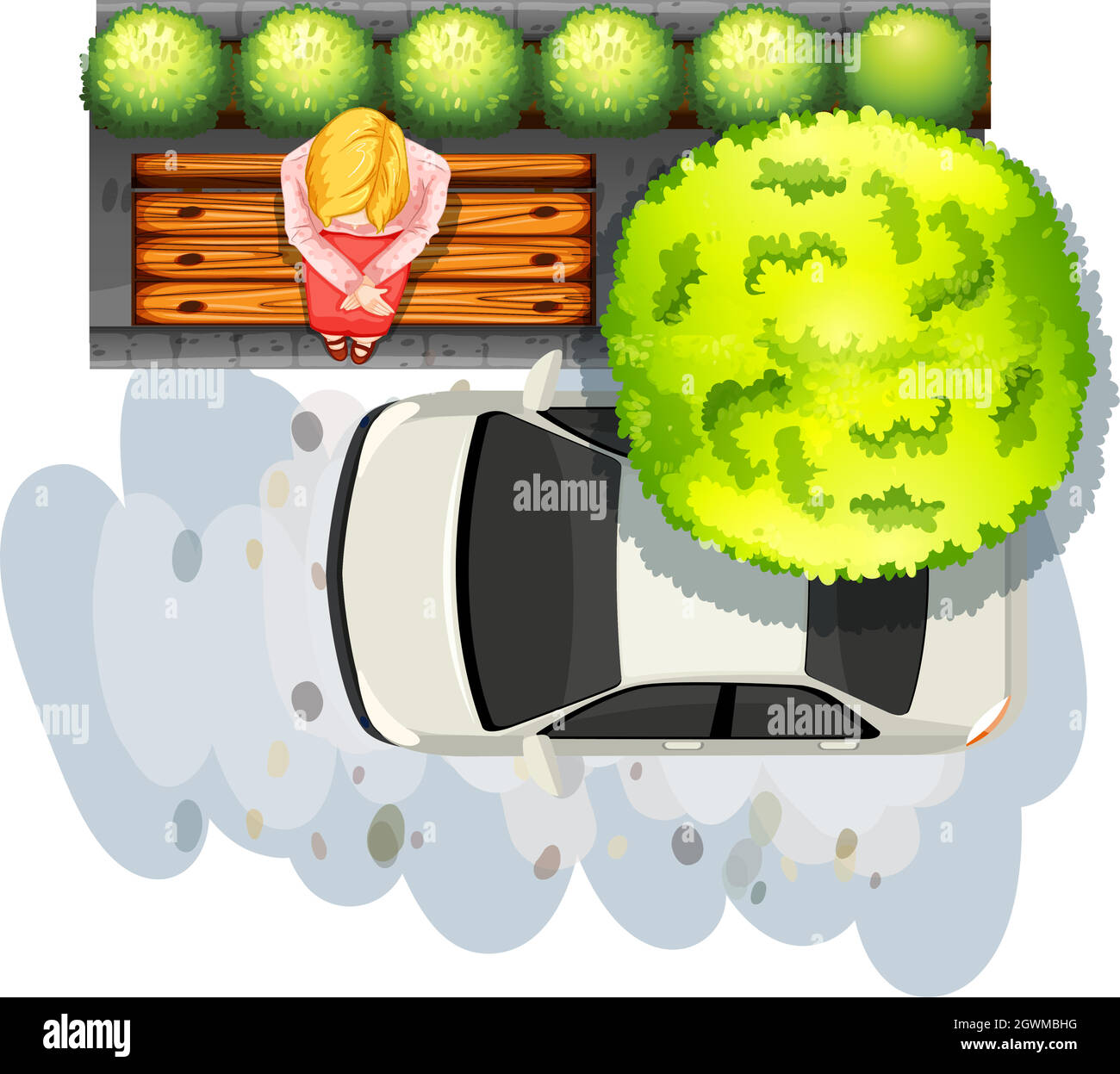 Trottoir et voiture Illustration de Vecteur