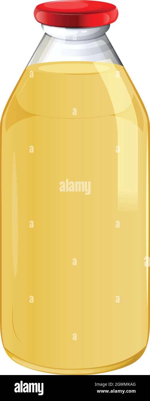 Une bouteille de jus d'orange Illustration de Vecteur