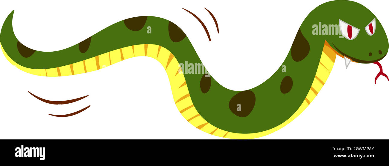 Serpent à visage monstre Illustration de Vecteur