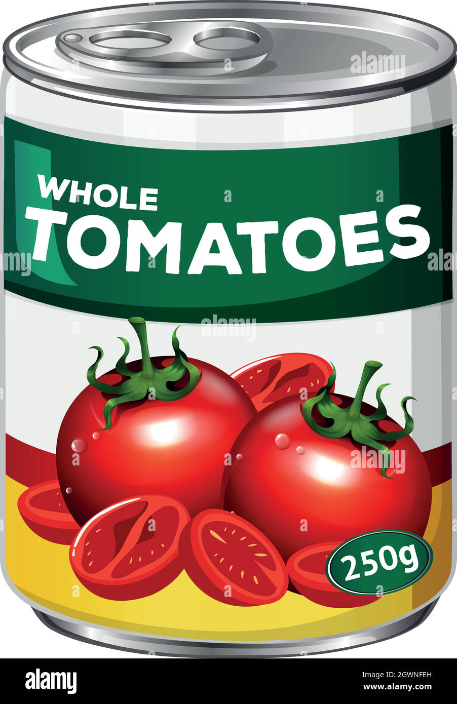 Une boîte de tomates entières Illustration de Vecteur
