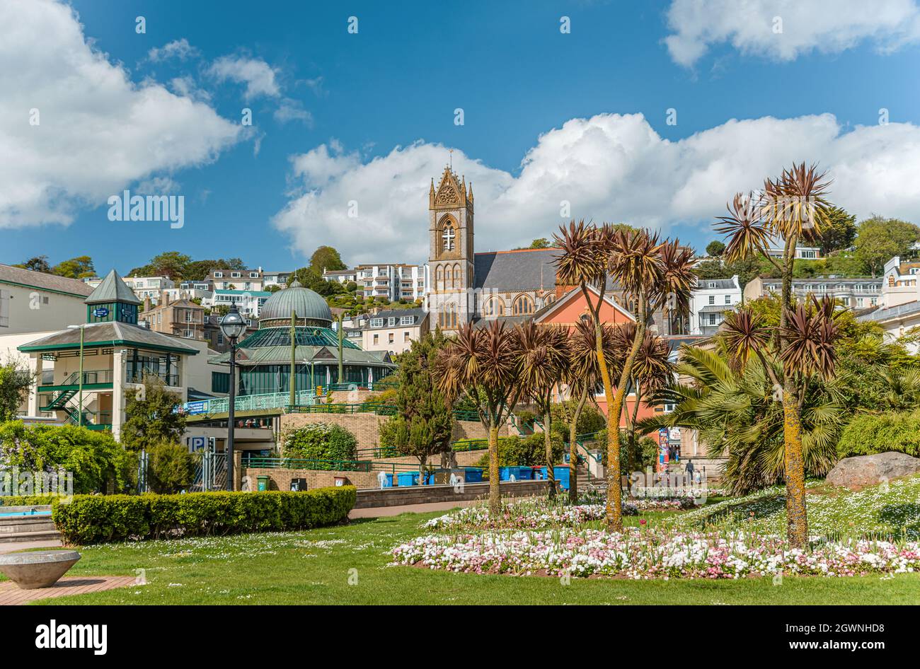 Harbor Parade of Torquay en été, Torbay, Angleterre, Royaume-Uni Banque D'Images