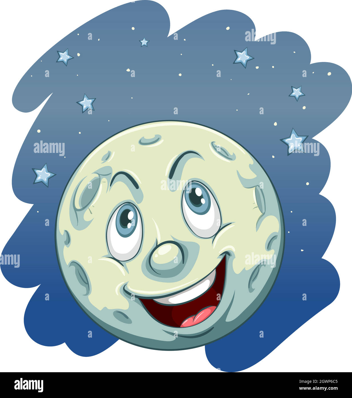 Une lune Illustration de Vecteur