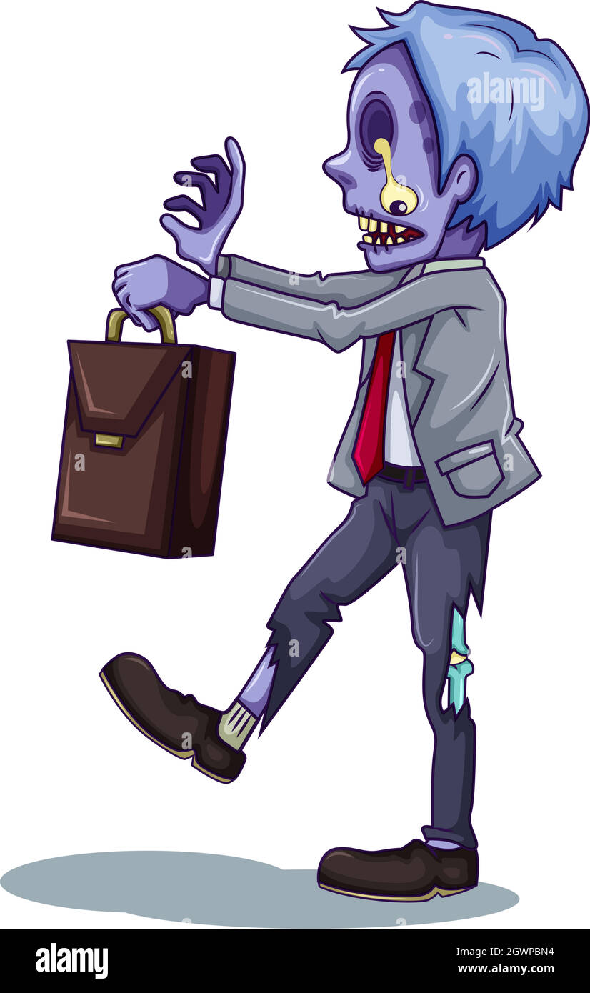 Un zombie employé de bureau Illustration de Vecteur