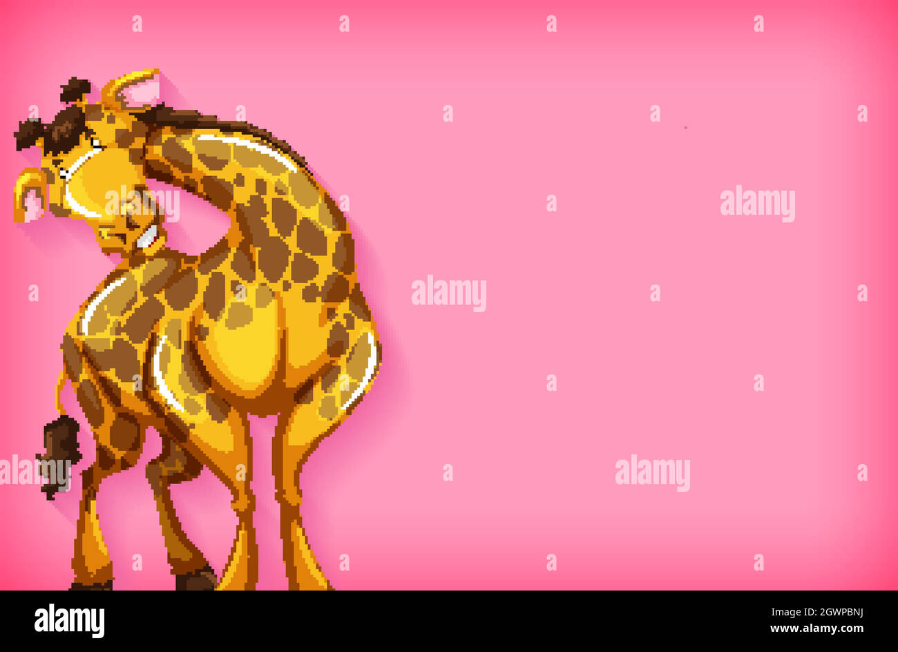 Girafe dessin a colorier Banque d'images vectorielles - Alamy
