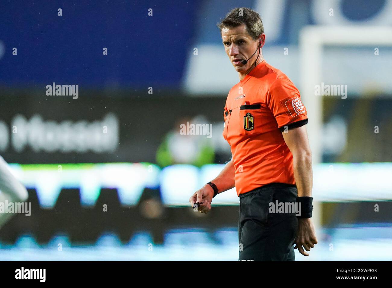 SINT-TRUIDEN, BELGIQUE - 2 OCTOBRE : arbitre Jan Boterberg lors du match de Jupiler Pro League entre Sint-Truidense VV et KV Oostende à Stayen le 2 octobre 2021 à Sint-Truiden, Belgique (photo de Joris Verwijst/Orange Pictures) Banque D'Images