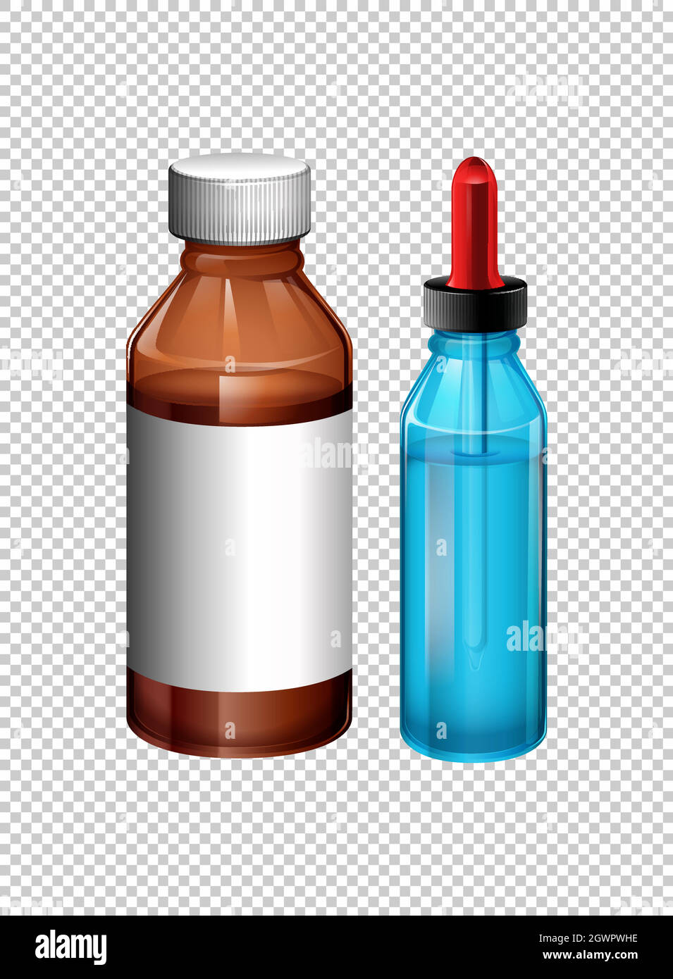 Deux bouteilles contiennent des médicaments Illustration de Vecteur