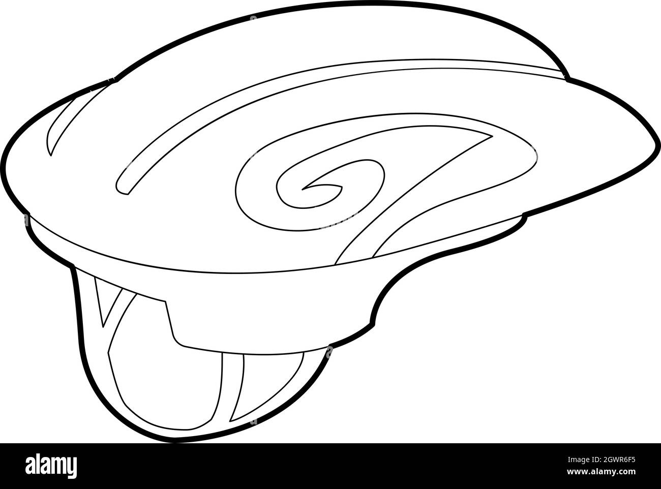 L'icône casque sport style du contour, Illustration de Vecteur