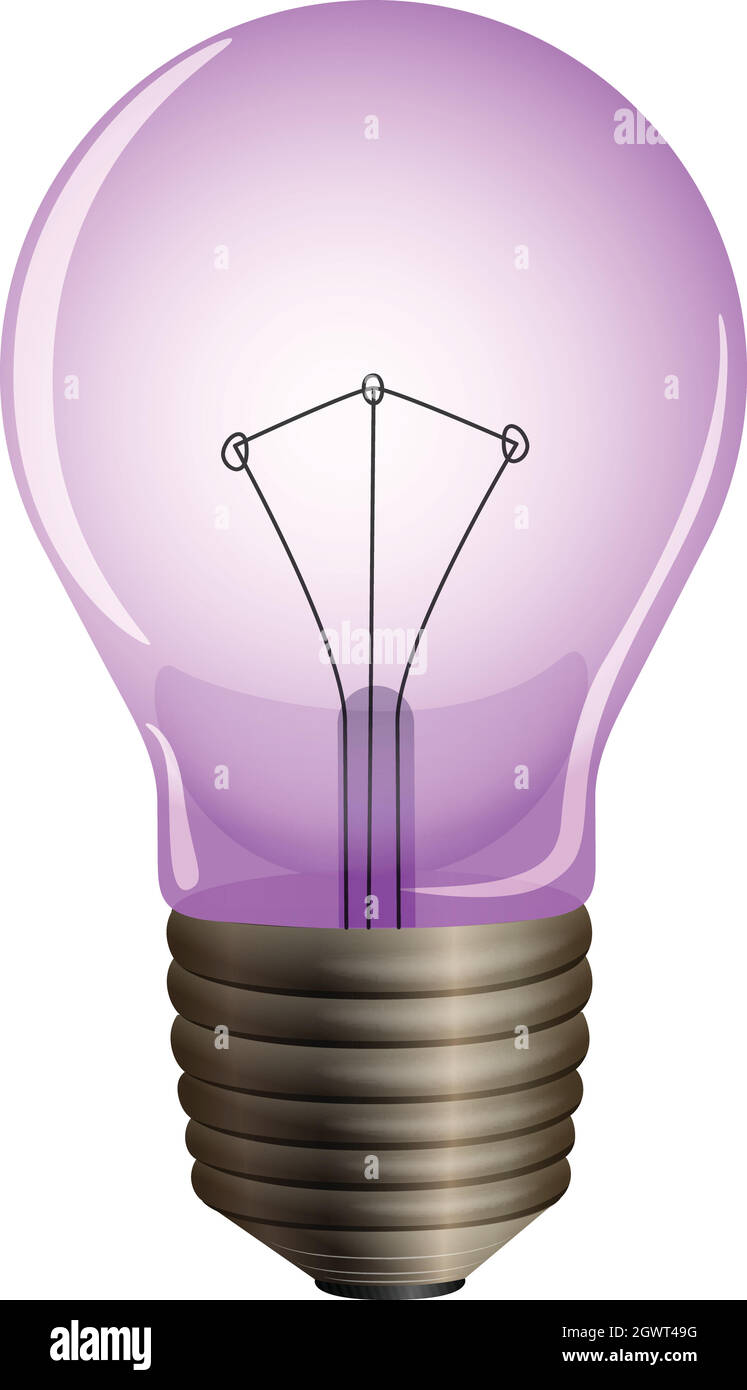 Une ampoule violette Illustration de Vecteur