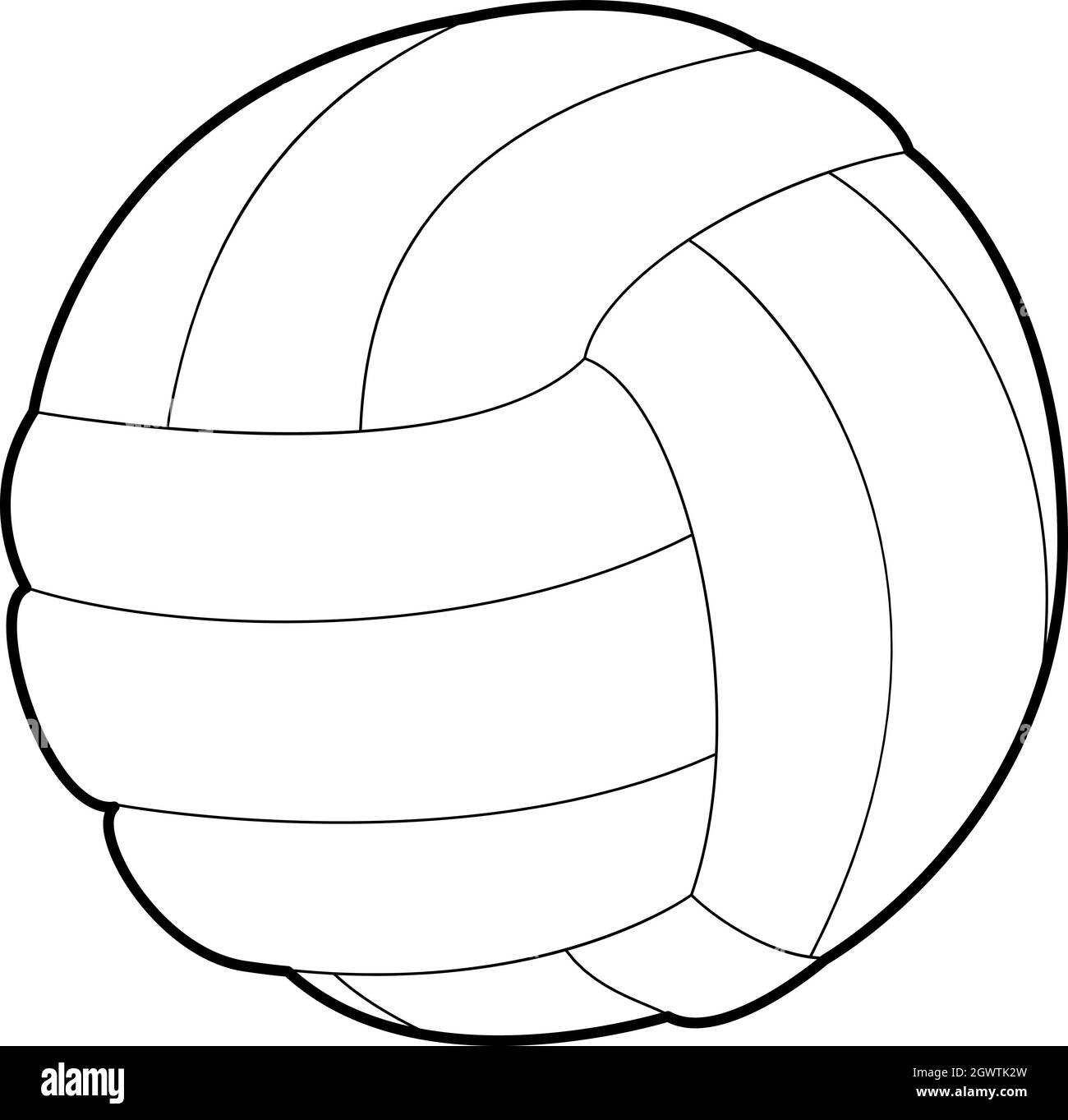 Ballon de soccer, l'icône de style contour Illustration de Vecteur